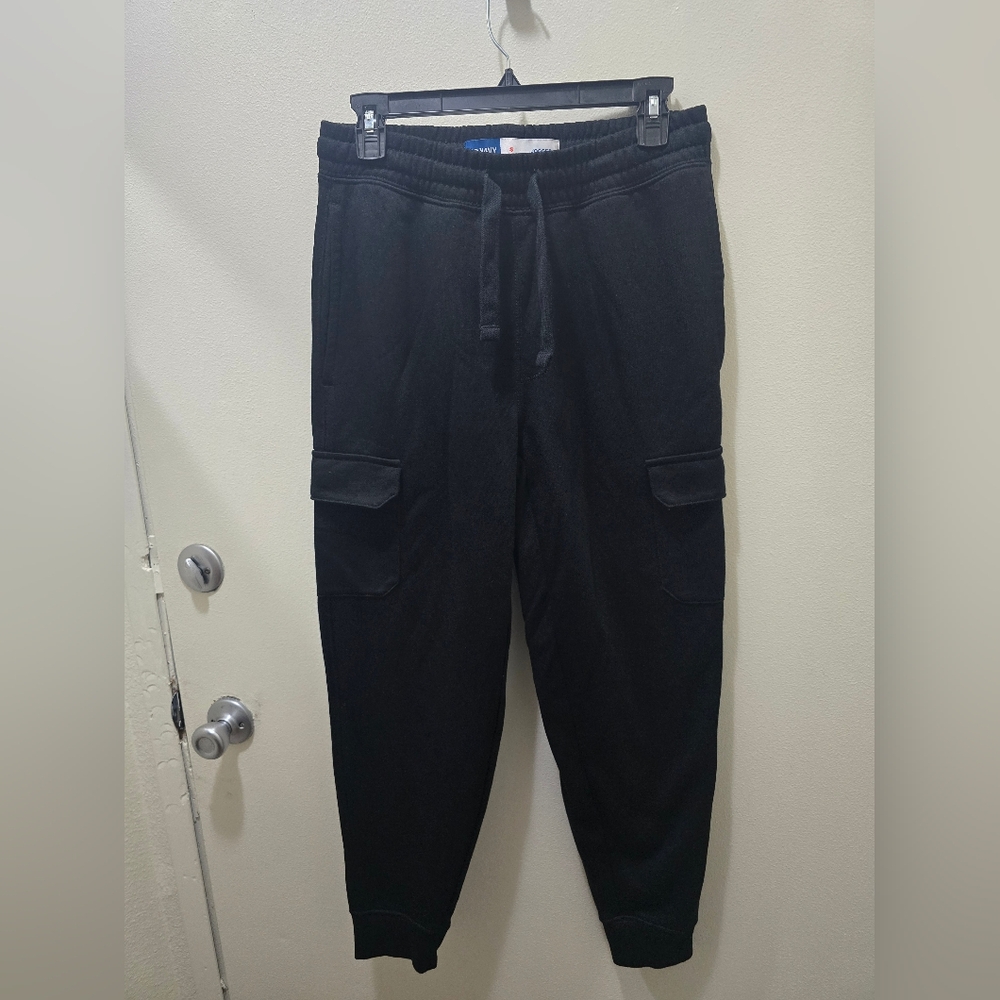 NWOT 2 Old Navy Men's Black Cargo Jogger Pants - Picture 2 of 10